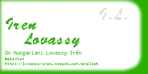 iren lovassy business card